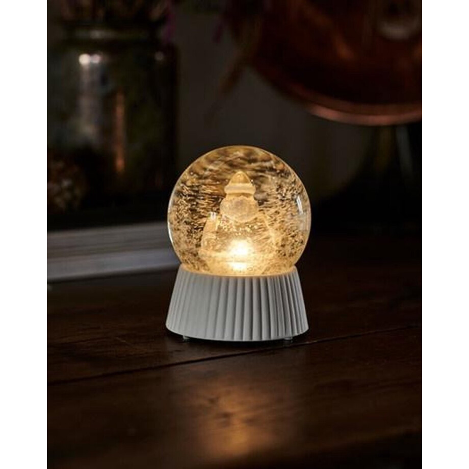Sirius Santa Sneeuwbol - Vallende sneeuw op Kerstman met motor en LED licht - H 12,5 cm Sirius Santa Sneeuwbol - Vallende sneeuw op Kerstman met motor en LED licht - H 12,5 cm afbeelding 1