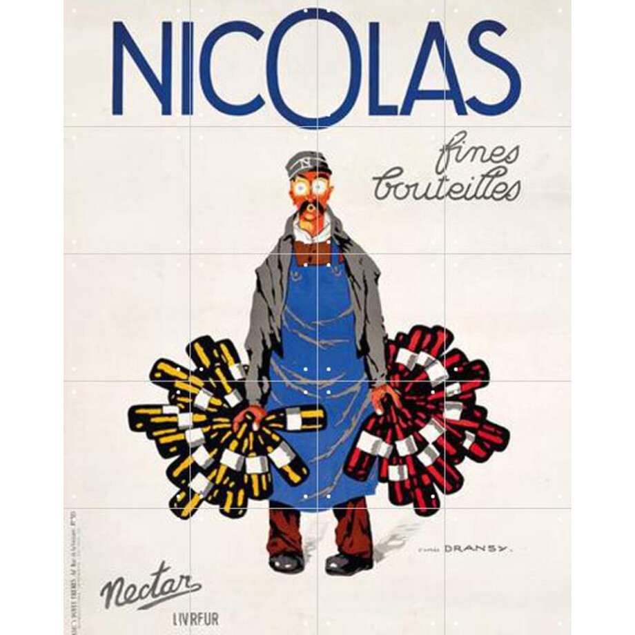 IXXI Nectar, Bridgeman Images - 80 x 100 cm - Gratis ophangtool - Grote wanddecoratie en posters - Kleurrijk, Art Deco, Speels, Illustraties, Vintage afbeelding 1