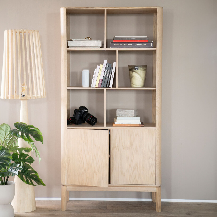 Eleonora Boekenkast 'Harvey' Eikenhout, 180 x 90cm afbeelding 1