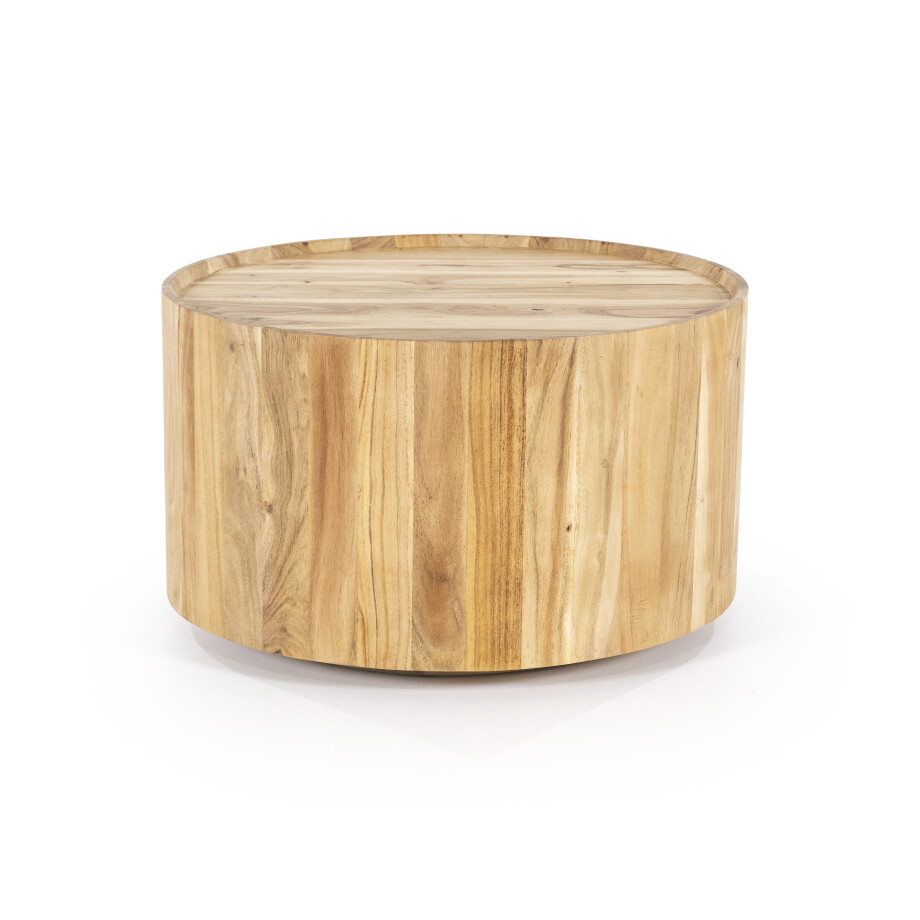 Eleonora Salontafel 'Zayn' Acaciahout, 60cm, kleur Naturel afbeelding 1