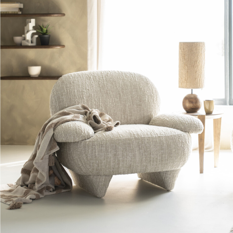 Eleonora Fauteuil 'Jayden' kleur Beige Eleonora Fauteuil 'Jayden' kleur Beige afbeelding 1