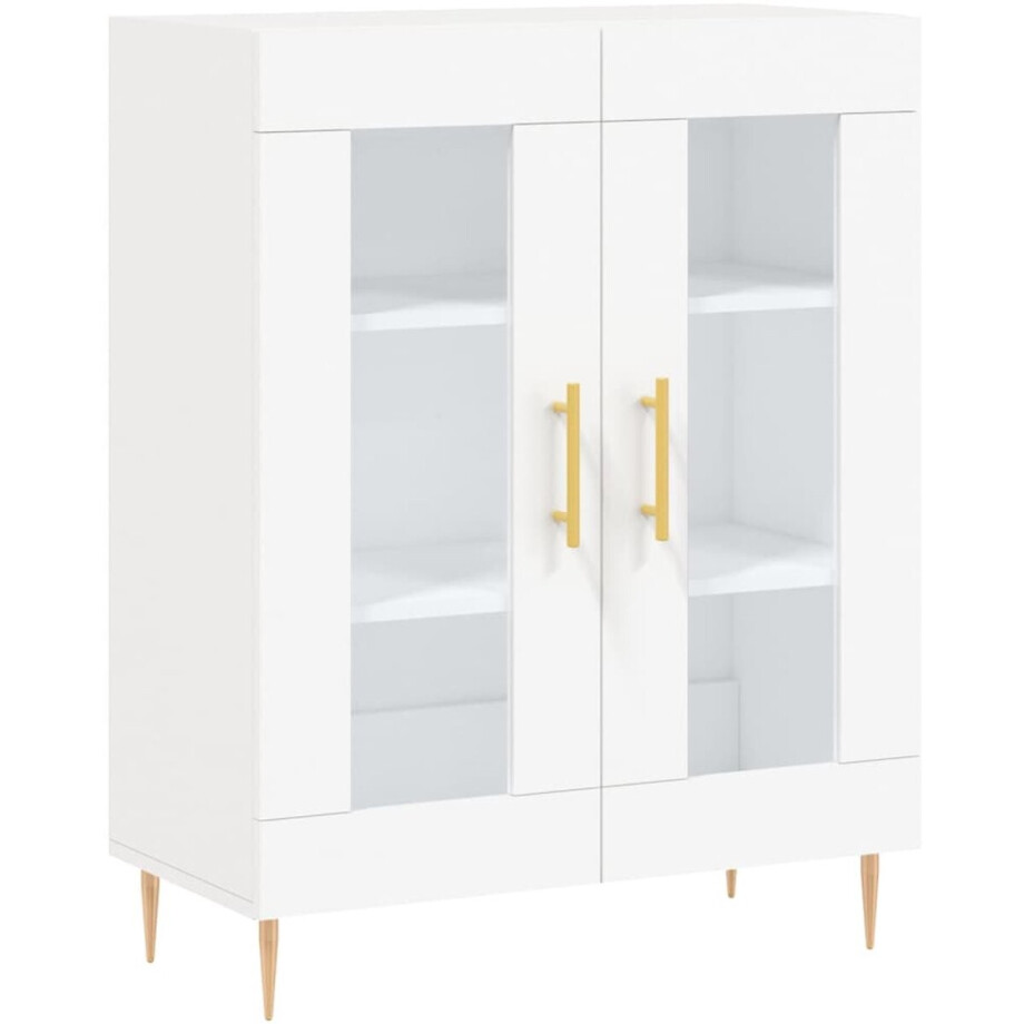 vidaXL Dressoir 69,5x34x90 cm bewerkt hout wit vidaXL Dressoir 69,5x34x90 cm bewerkt hout wit afbeelding 1