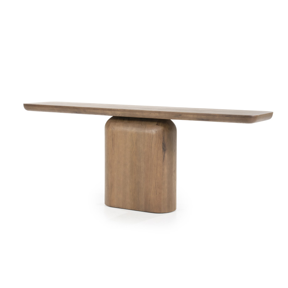 Eleonora Sidetable 'Leon' Eiken, 200cm, kleur Bruin afbeelding 1