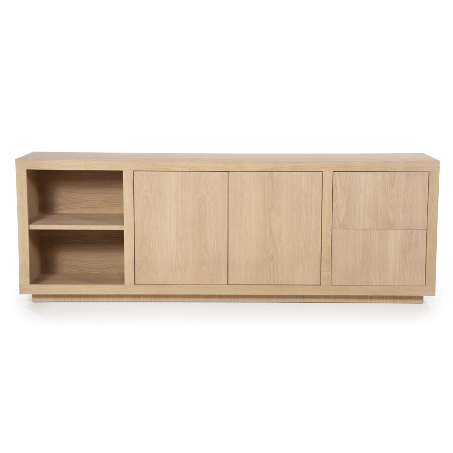 Eleonora Dressoir 'Helsinki' Eiken, 200cm, kleur Naturel Eleonora Dressoir 'Helsinki' Eiken, 200cm, kleur Naturel afbeelding 1