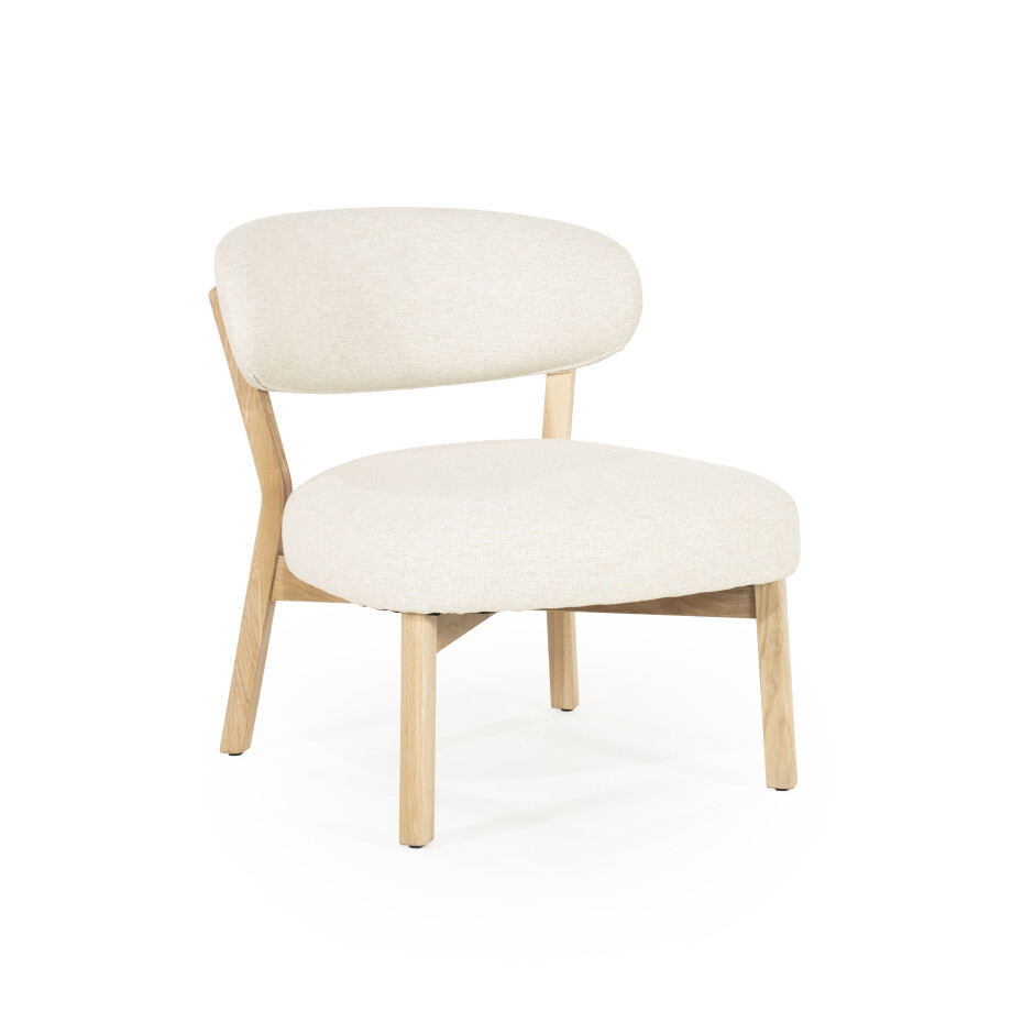 Eleonora Fauteuil 'Mikky' kleur Beige/Naturel Eleonora Fauteuil 'Mikky' kleur Beige/Naturel afbeelding 1