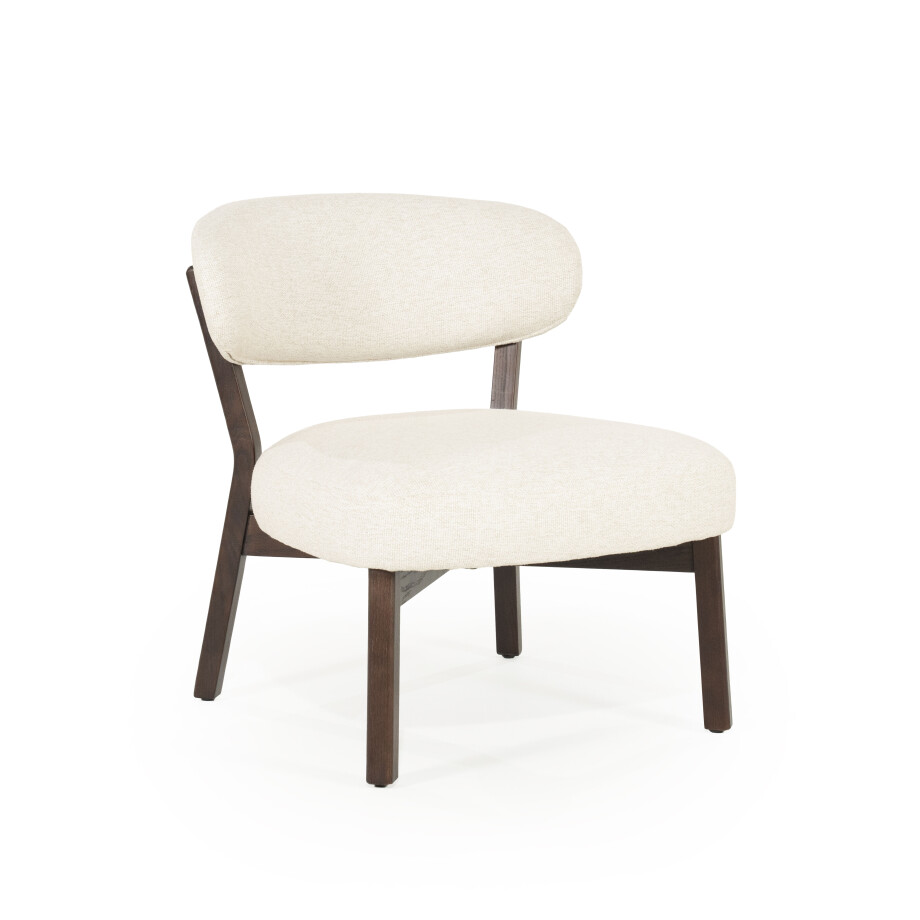 Eleonora Fauteuil 'Mikky' kleur Beige/Bruin Eleonora Fauteuil 'Mikky' kleur Beige/Bruin afbeelding 1