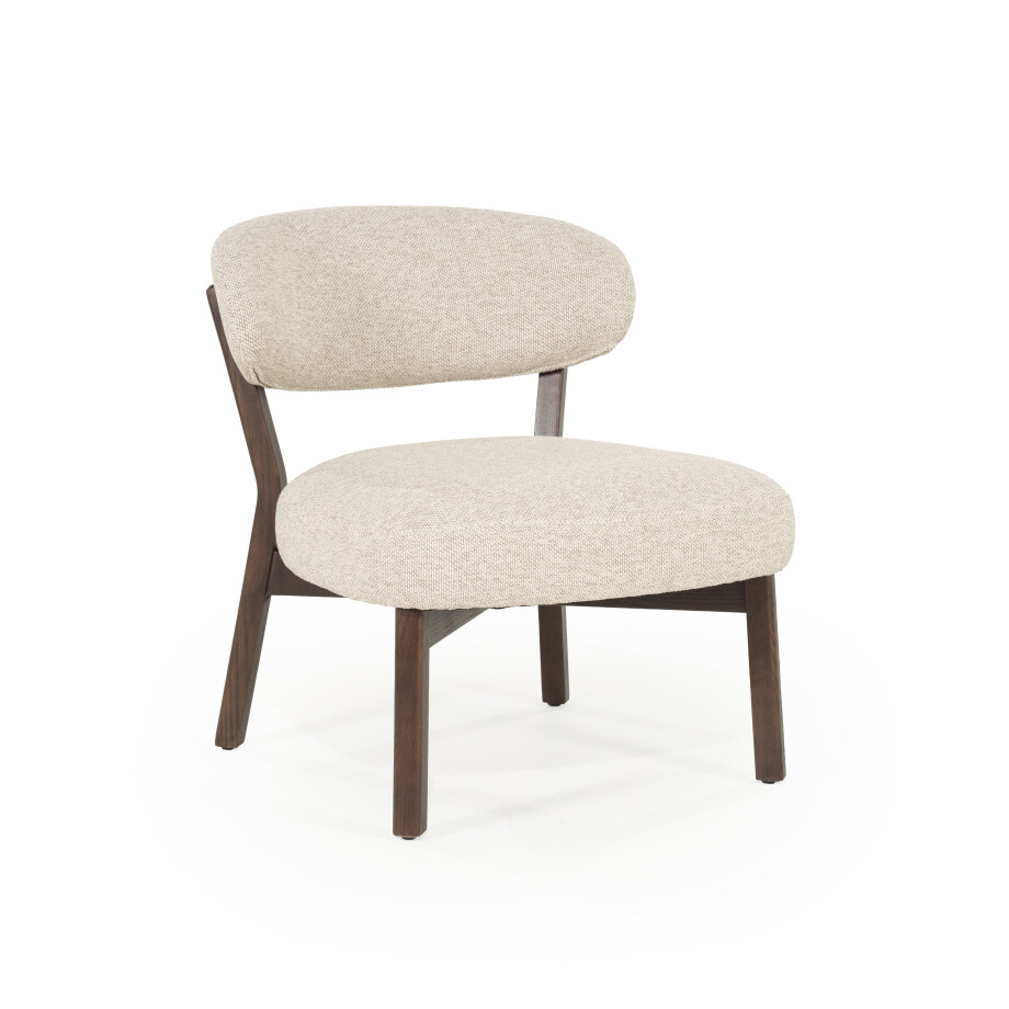 Eleonora Fauteuil 'Mikky' kleur Taupe/Bruin afbeelding 1