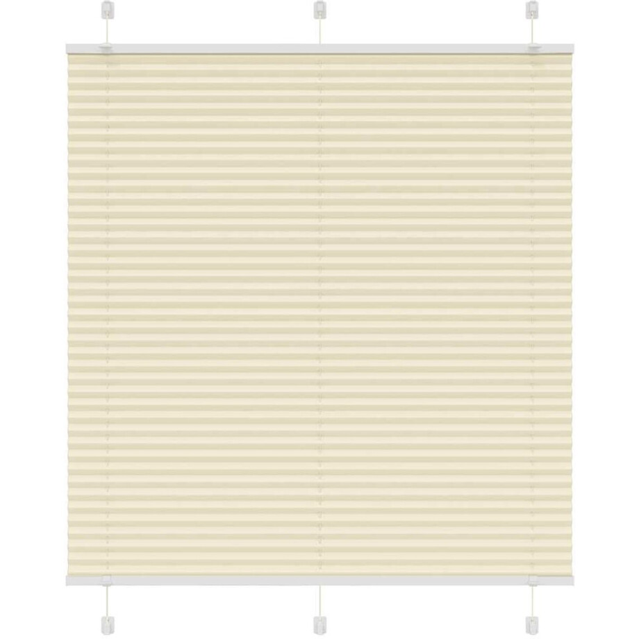 vidaXL - Plissé - rolgordijn - 115x100cm - stofbreedte - 114,4cm - polyester - crème afbeelding 1