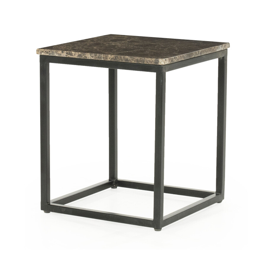 Eleonora Vierkante Bijzettafel 'Rico' Marmer, 38 x 38cm afbeelding 1