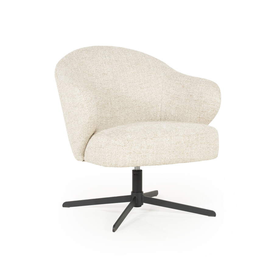 Eleonora Draaifauteuil 'Connor' kleur Beige afbeelding 1