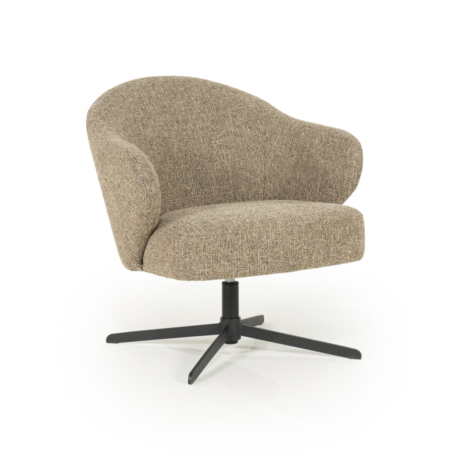Eleonora Draaifauteuil 'Connor' kleur Bruin afbeelding 1