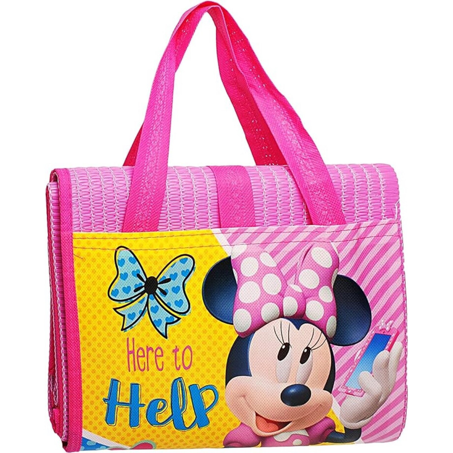 Disney Minnie Mouse Strandmat - 150x75 cm - Opvouwbaar - Roze afbeelding 1