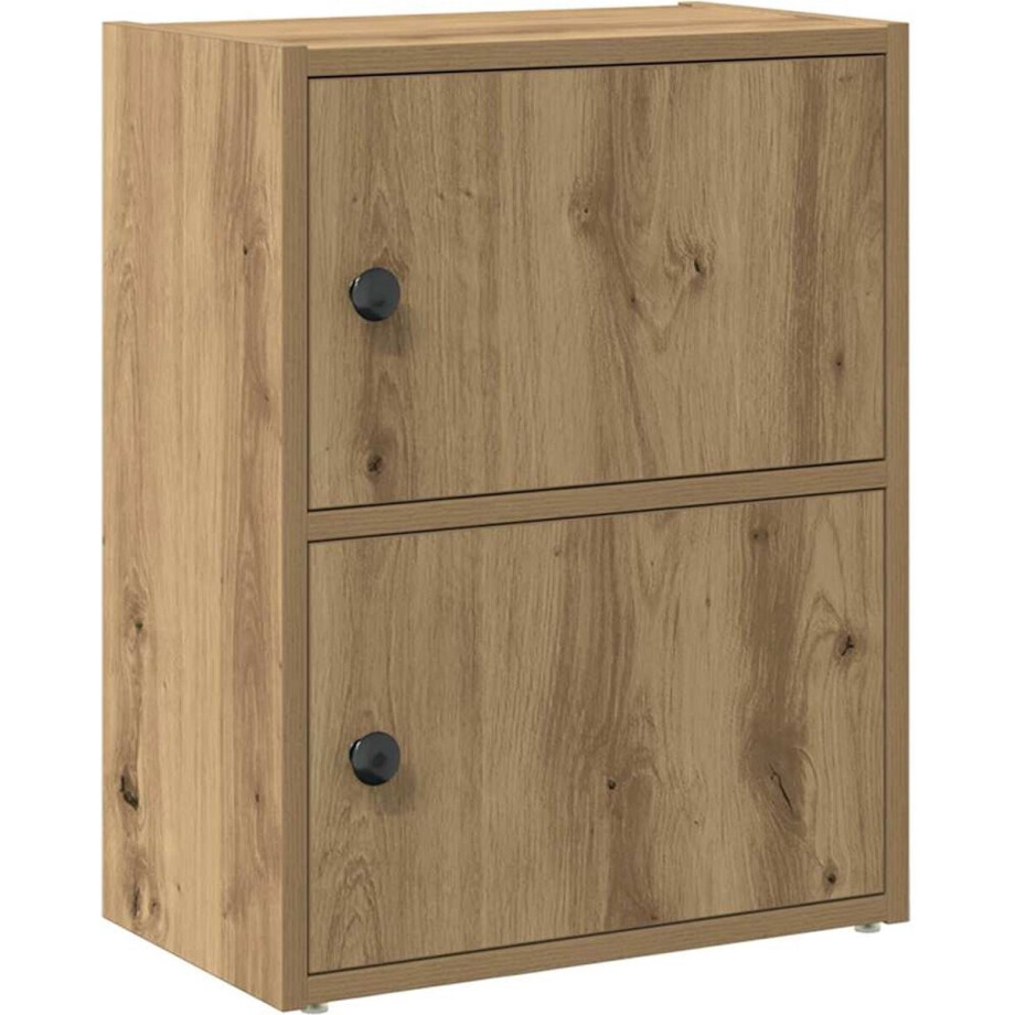 vidaXL - Boekenkast - 40x24x52 - cm - bewerkt - hout - artisanaal - eikenkleurig vidaXL - Boekenkast - 40x24x52 - cm - bewerkt - hout - artisanaal - eikenkleurig afbeelding 1