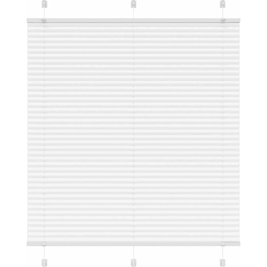 vidaXL - Plissé - rolgordijn - 115x100cm - stofbreedte - 114,4cm - polyester - wit afbeelding 1