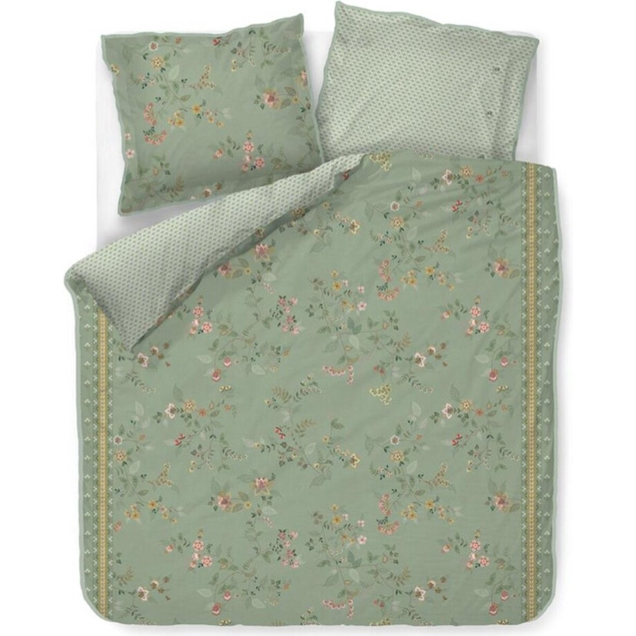 Pip Studio Dekbedovertrek Kili Flower Green 1 persoons Pip Studio Dekbedovertrek Kili Flower Green 1 persoons afbeelding 1