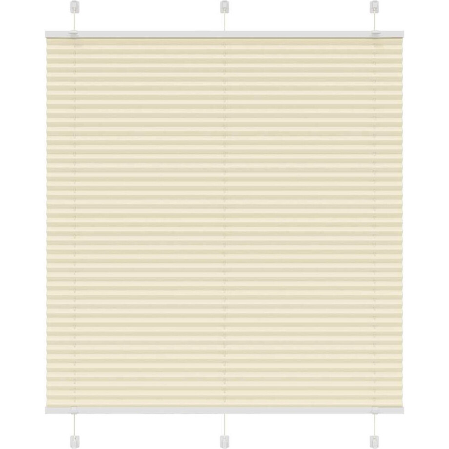 vidaXL - Plissé - rolgordijn - 120x150cm - stofbreedte - 119,4cm - polyester - crème afbeelding 1