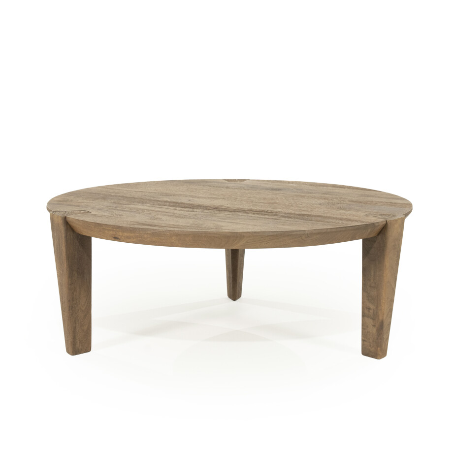 Eleonora Ronde Salontafel 'Davina' Mangohout, 80cm afbeelding 1