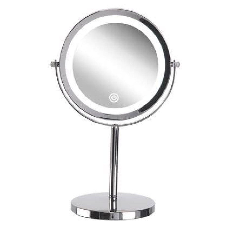 Beliani - VERDUN - make-up spiegel - Zilver - Metaal afbeelding 1