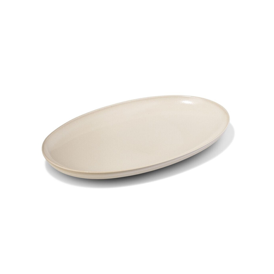 HEMA HEMA Serveerschaal 32x20cm Puur Reactief Glazuur Gebroken Wit (gebroken wit) afbeelding 1