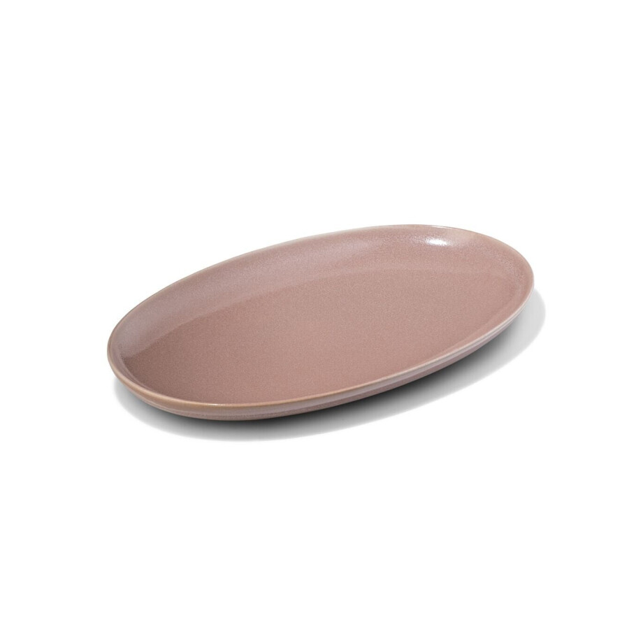HEMA HEMA Serveerschaal 32x20cm Puur Reactief Glazuur Taupe (taupe) afbeelding 1