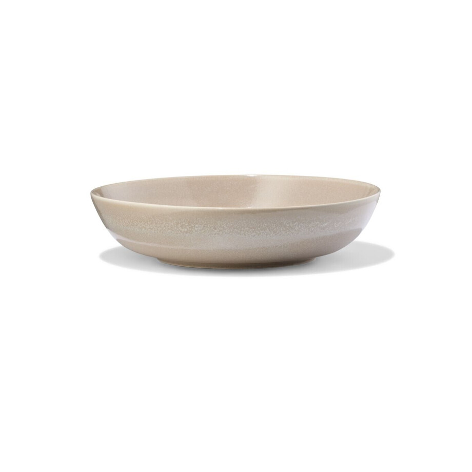 HEMA HEMA Diep Bord Ø22cm Puur Aardewerk Beige (beige) afbeelding 1