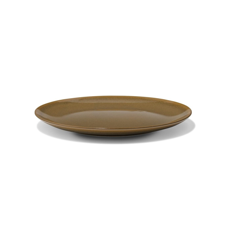 HEMA HEMA Dinerbord Ø26.4cm Monaco Reactief Glazuur Donkerbruin (donkerbruin) afbeelding 1