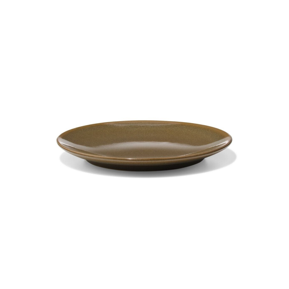 HEMA HEMA Gebaksbordje Ø16cm Monaco Reactief Glazuur Donkerbruin (donkerbruin) afbeelding 1