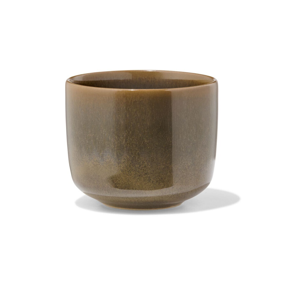 HEMA HEMA Mok 240ml Monaco Reactief Glazuur Donkerbruin (donkerbruin) afbeelding 1