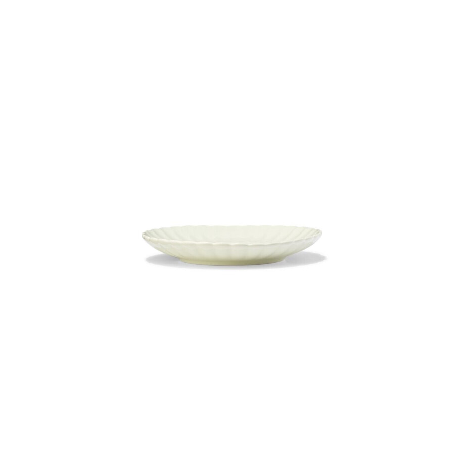 HEMA HEMA Gebaksbord ⌀14cm Aardewerk Bloem Groen (groen) afbeelding 1
