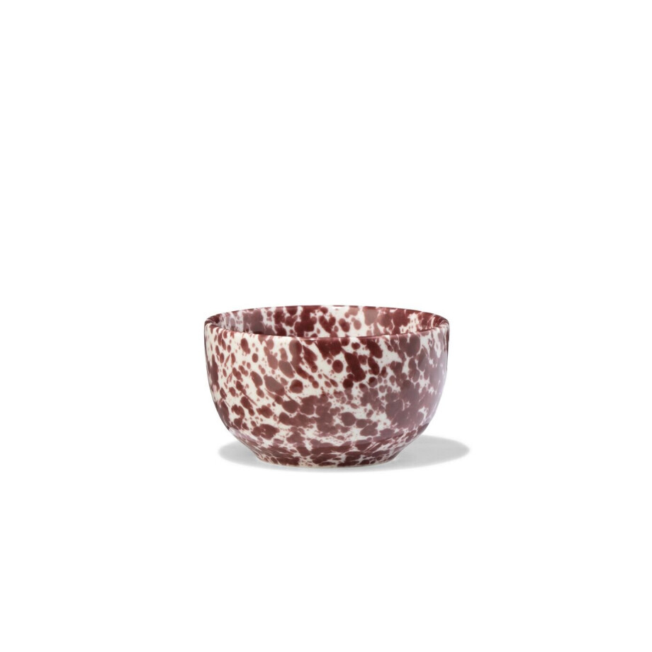 HEMA HEMA Schaaltje Ø7cm Trend Aardewerk Bordeauxrood Spikkel (bordeauxrood) afbeelding 1