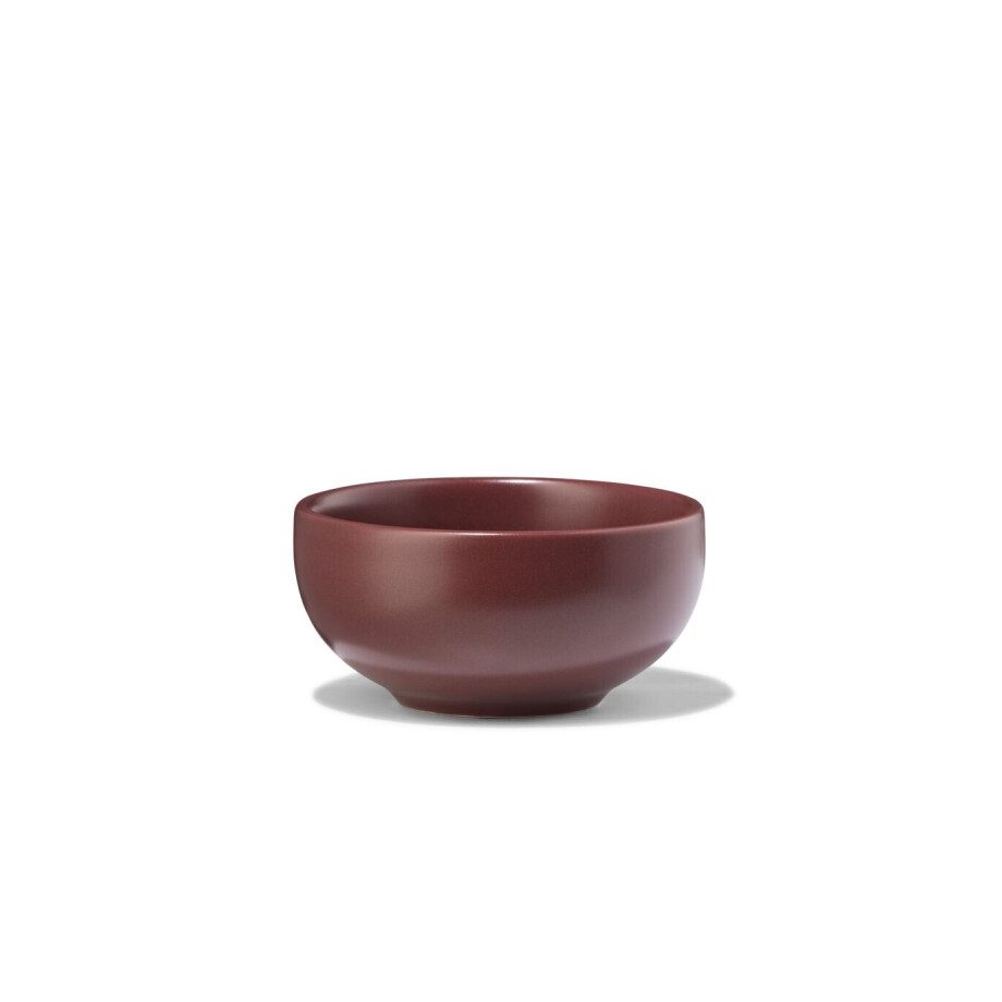 HEMA HEMA Schaaltje ⌀7.5cm Aardewerk Mat Bordeauxrood (bordeauxrood) afbeelding 1
