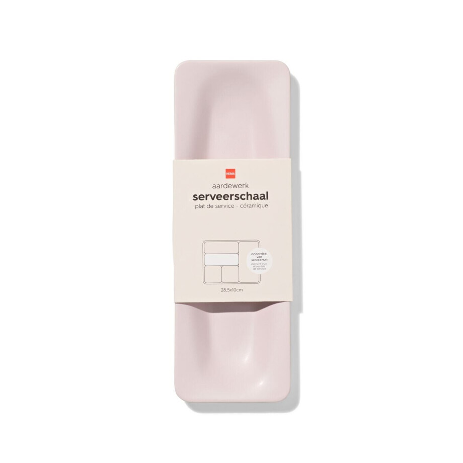 HEMA HEMA Borrelplank 28.5x2cm Aardewerk Roze (roze) afbeelding 1