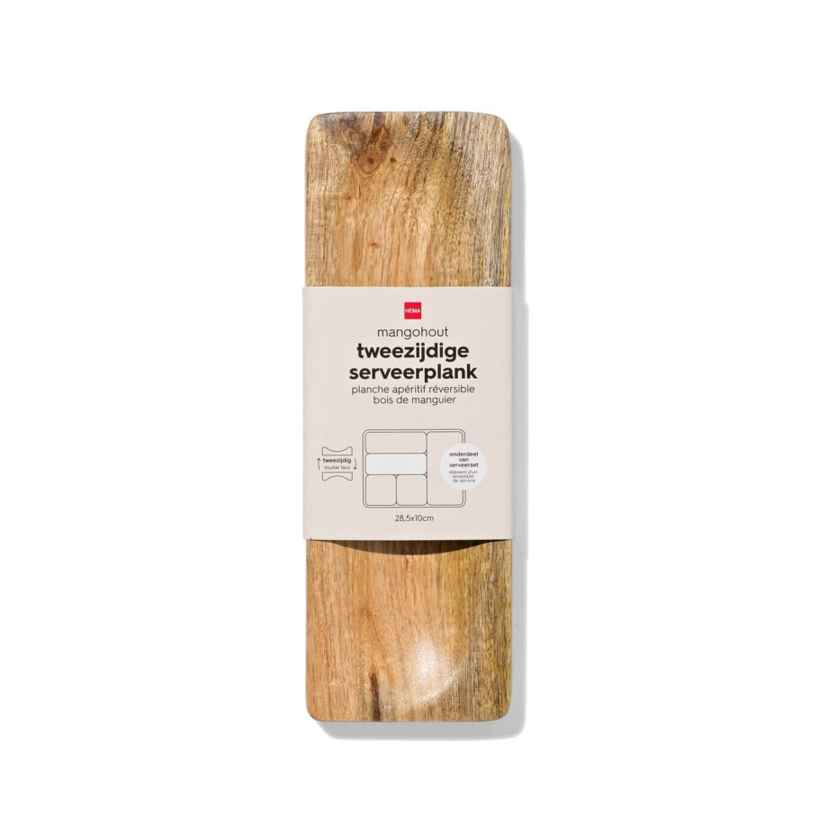 HEMA HEMA Tweezijdige Serveerplank 28.5x10cm Mangohout (hout) afbeelding 1