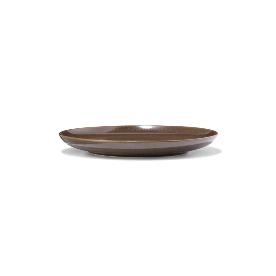 HEMA HEMA Ontbijtbord ⌀21cm Puur Reactief Glazuur Donkerbruin (donkerbruin) afbeelding 1