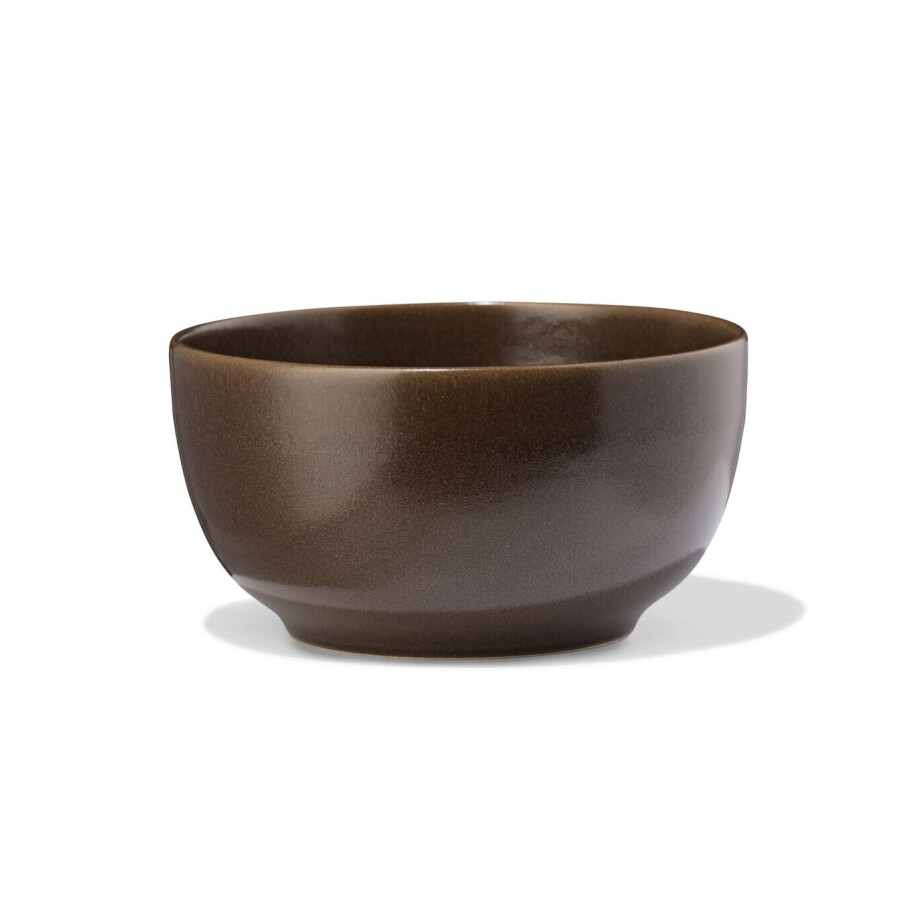 HEMA HEMA Kom Ø14cm Puur Aardewerk Donkerbruin (donkerbruin) afbeelding 1
