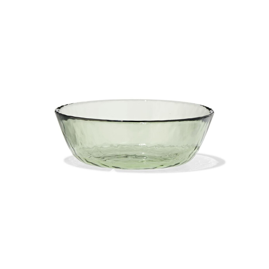 HEMA HEMA Schaaltje ⌀14.5cm Glas Gehamerd Groen (groen) HEMA HEMA Schaaltje ⌀14.5cm Glas Gehamerd Groen (groen) afbeelding 1