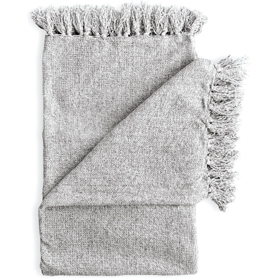 Zohome Plaid Ciniglia - Warme deken voor op de bank - Zacht - 140x200 - Grijs afbeelding 1