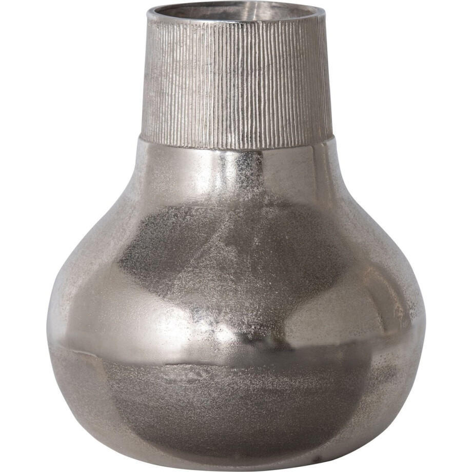 BePureHome Metal Vaas L - Metaal - Zilver - 36x30x30 afbeelding 1