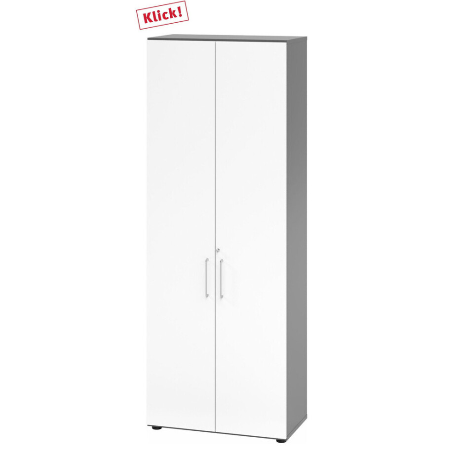 BETA 9 | Kast met deuren | 6 OH - Grafiet/Wit BETA 9 | Kast met deuren | 6 OH - Grafiet/Wit afbeelding