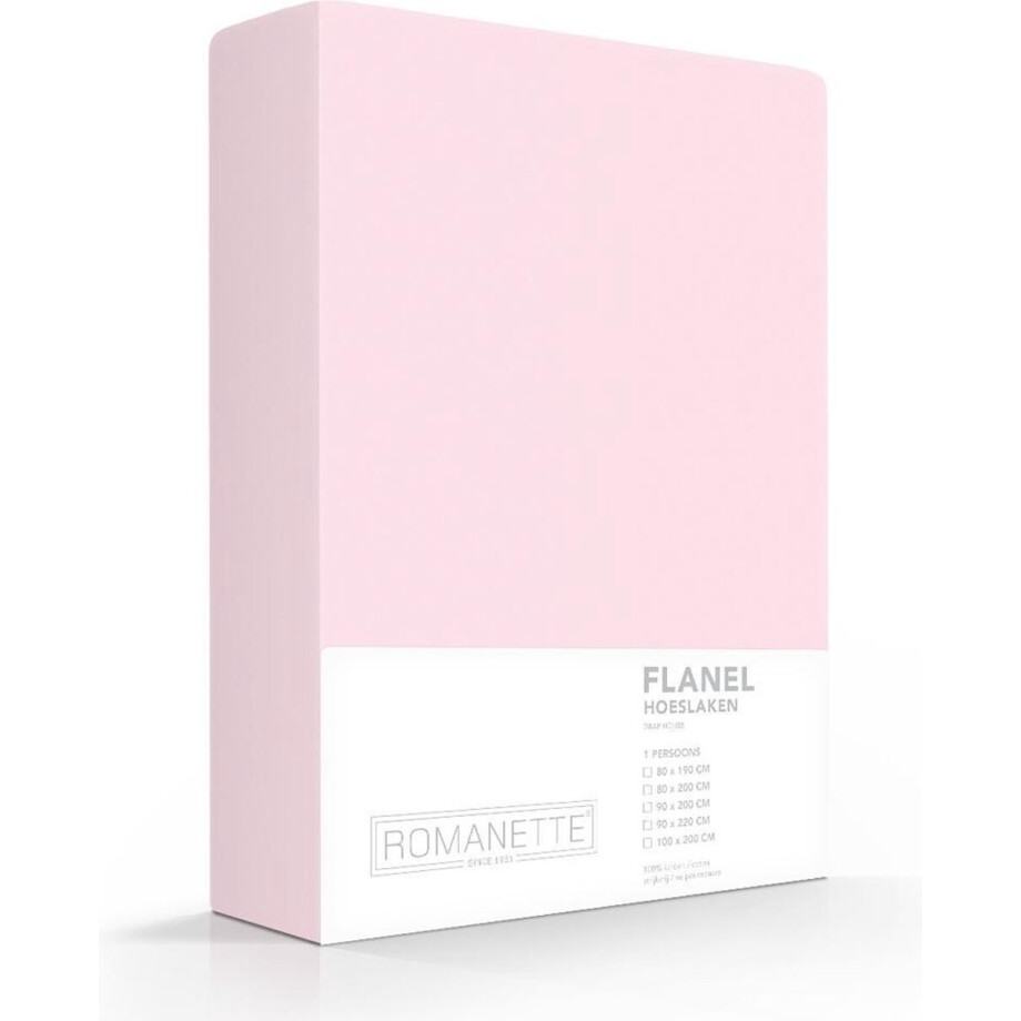 Romanette Hoeslaken Roze afbeelding 1