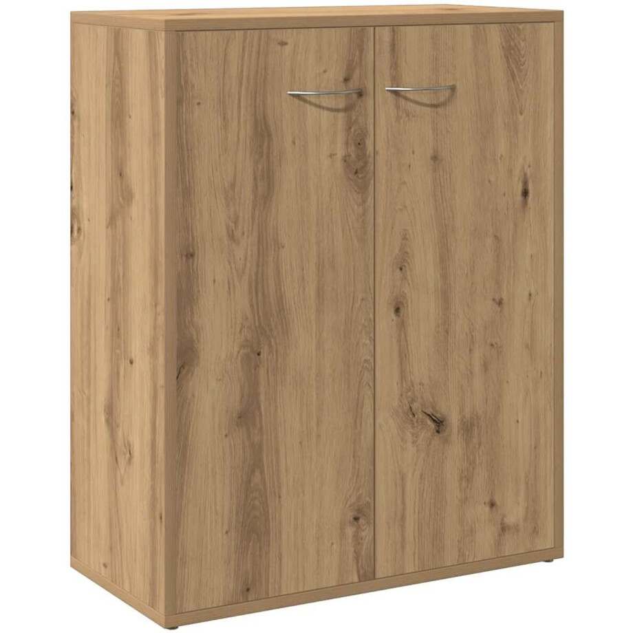 vidaXL - Dressoir - 60x30x75 - cm - bewerkt - hout - artisanaal - eikenkleur vidaXL - Dressoir - 60x30x75 - cm - bewerkt - hout - artisanaal - eikenkleur afbeelding 1