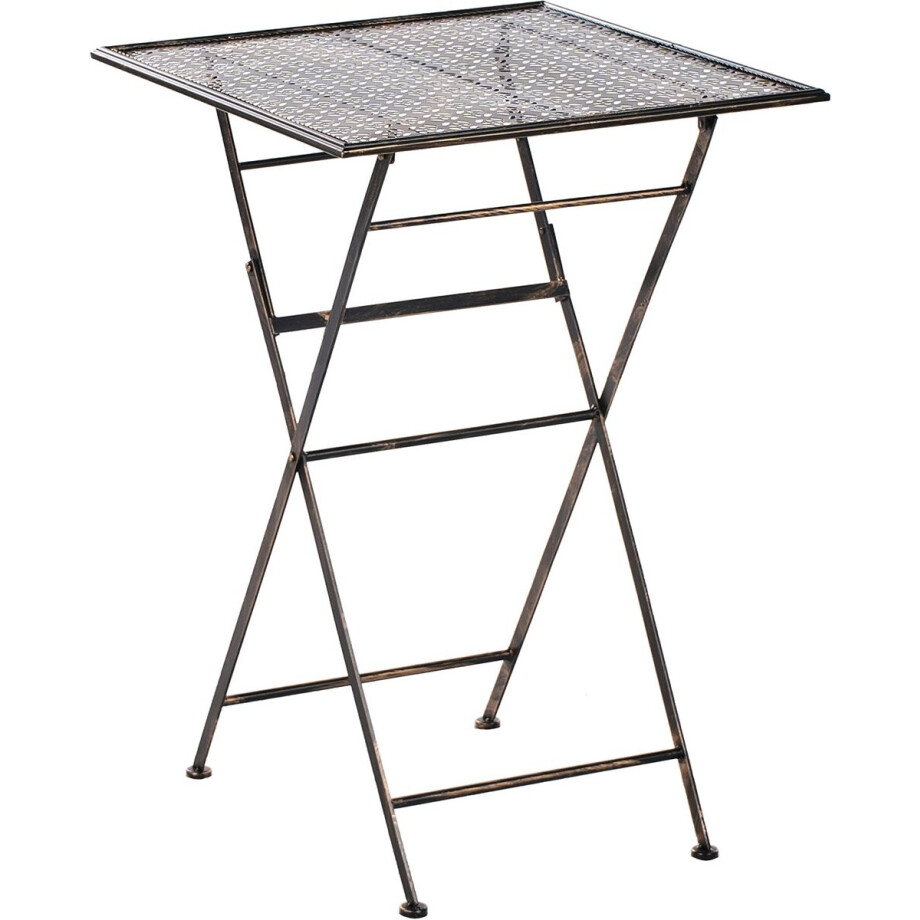 BORMIO - Tuinbartafel - Zwart - 60 x 60 cm - IJzer BORMIO - Tuinbartafel - Zwart - 60 x 60 cm - IJzer afbeelding 1