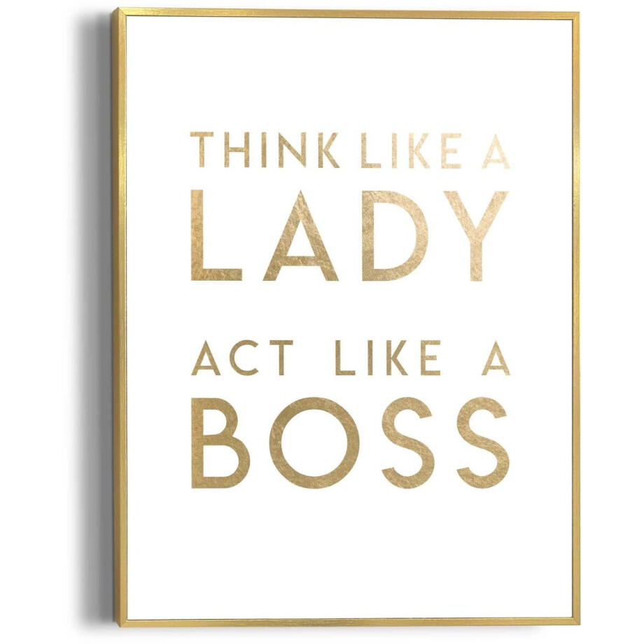 Schilderij Lady Boss - 40 x 30 - Hout - REINDERS afbeelding 1