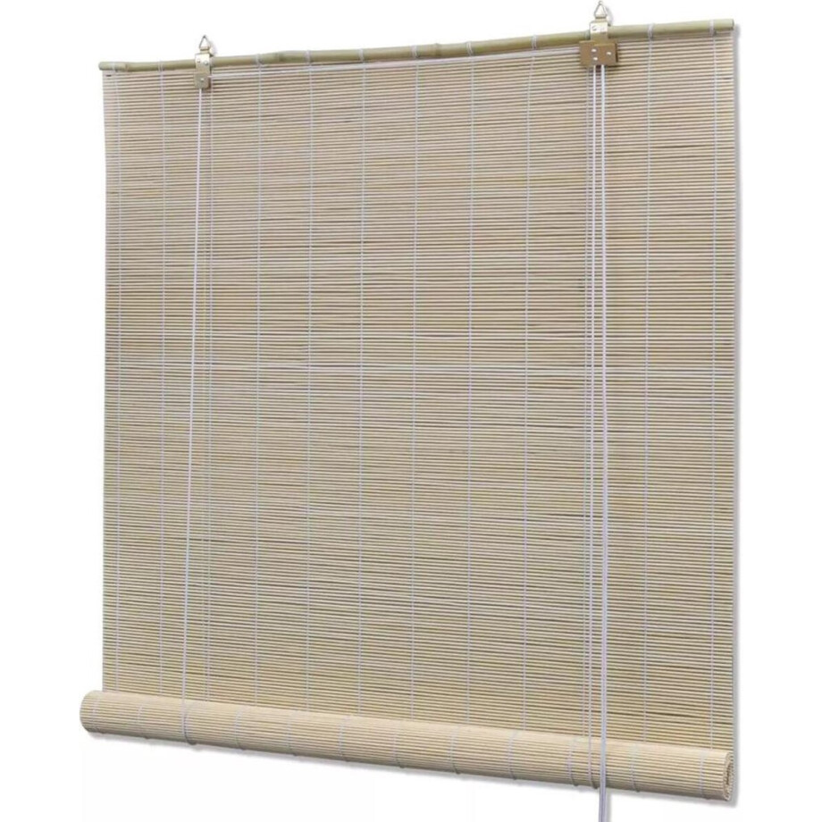 vidaXL - Rolgordijn - 150x220 - cm - bamboe - natuurlijk afbeelding 1