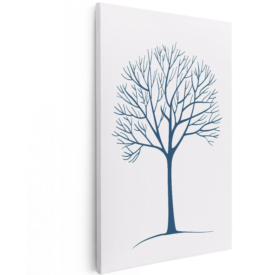 Artaza Canvas Schilderij Boom - 100x150 cm - Groot - Wanddecoratie Natuur - Muurdecoratie Minimalistisch - Decoratie Takken Blauw Artaza Canvas Schilderij Boom - 100x150 cm - Groot - Wanddecoratie Natuur - Muurdecoratie Minimalistisch - Decoratie Takken Blauw afbeelding 1