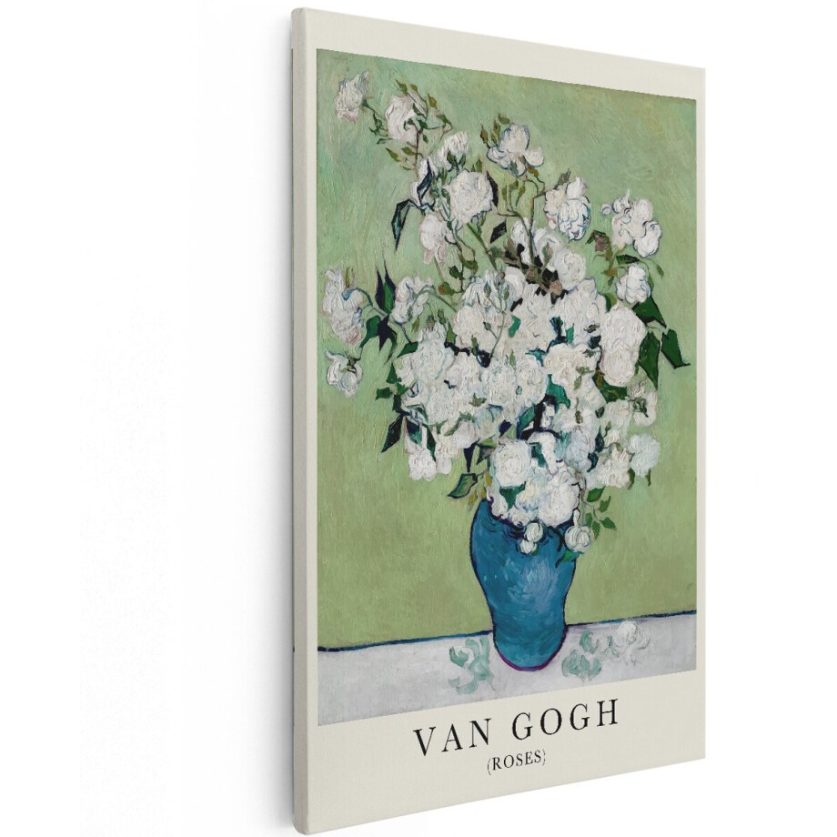 Artaza Canvas Schilderij Rozen Van Gogh - 120x180 cm - Groot - Wanddecoratie Stilleven - Muurdecoratie Bloemen - Decoratie Woonkamer - Wit Artaza Canvas Schilderij Rozen Van Gogh - 120x180 cm - Groot - Wanddecoratie Stilleven - Muurdecoratie Bloemen - Decoratie Woonkamer - Wit afbeelding 1