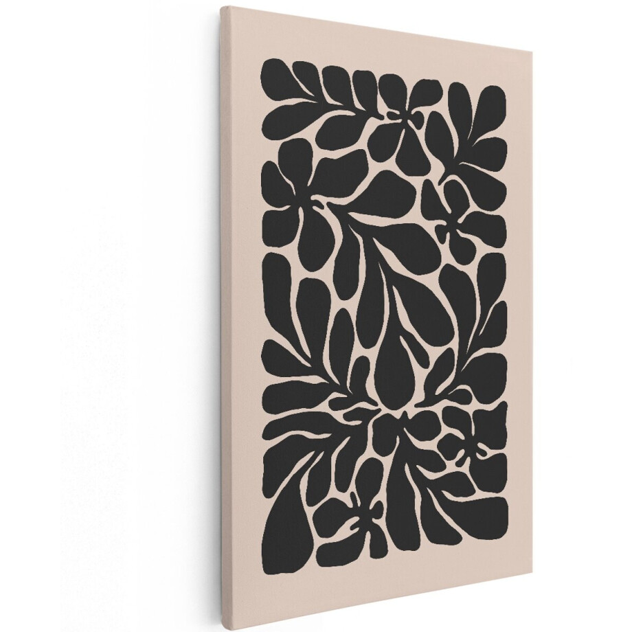 Artaza Canvas Schilderij Abstract - 120x180 cm - Groot - Wanddecoratie Bloemen - Muurdecoratie Boho - Decoratie Modern - Zwart Artaza Canvas Schilderij Abstract - 120x180 cm - Groot - Wanddecoratie Bloemen - Muurdecoratie Boho - Decoratie Modern - Zwart afbeelding 1