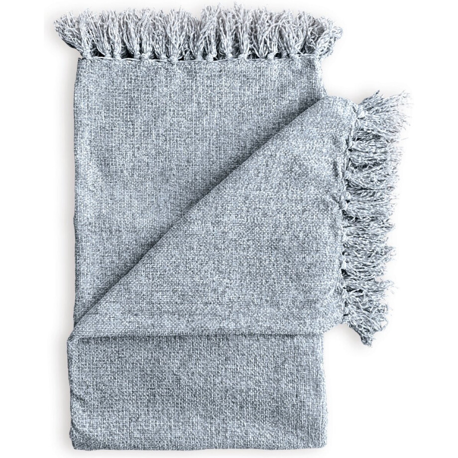 Zohome Plaid Ciniglia - Warme deken voor op de bank - Zacht - 140x200 cm - Blauw afbeelding 1