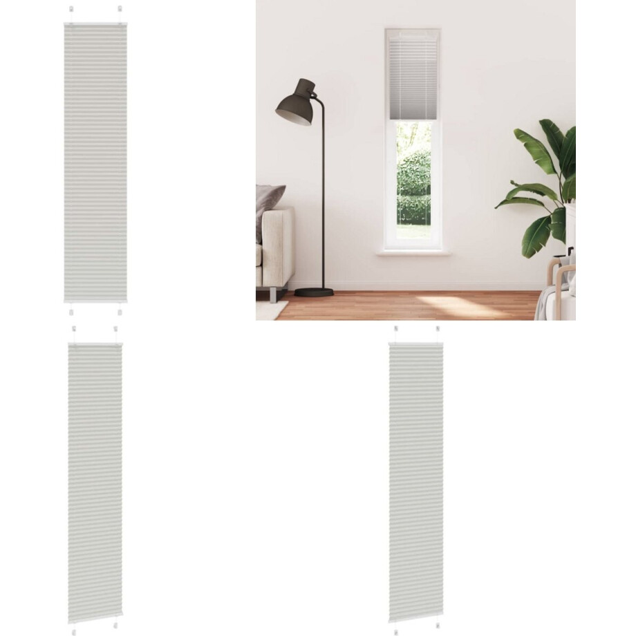 vidaXL Plissé rolgordijn 40x200 cm stofbreedte 39,4 cm polyester - Plisségordijn - Geplooide Jaloezieën - Geplooide Zonwering - Plisse Blind vidaXL Plissé rolgordijn 40x200 cm stofbreedte 39,4 cm polyester - Plisségordijn - Geplooide Jaloezieën - Geplooide Zonwering - Plisse Blind afbeelding 1