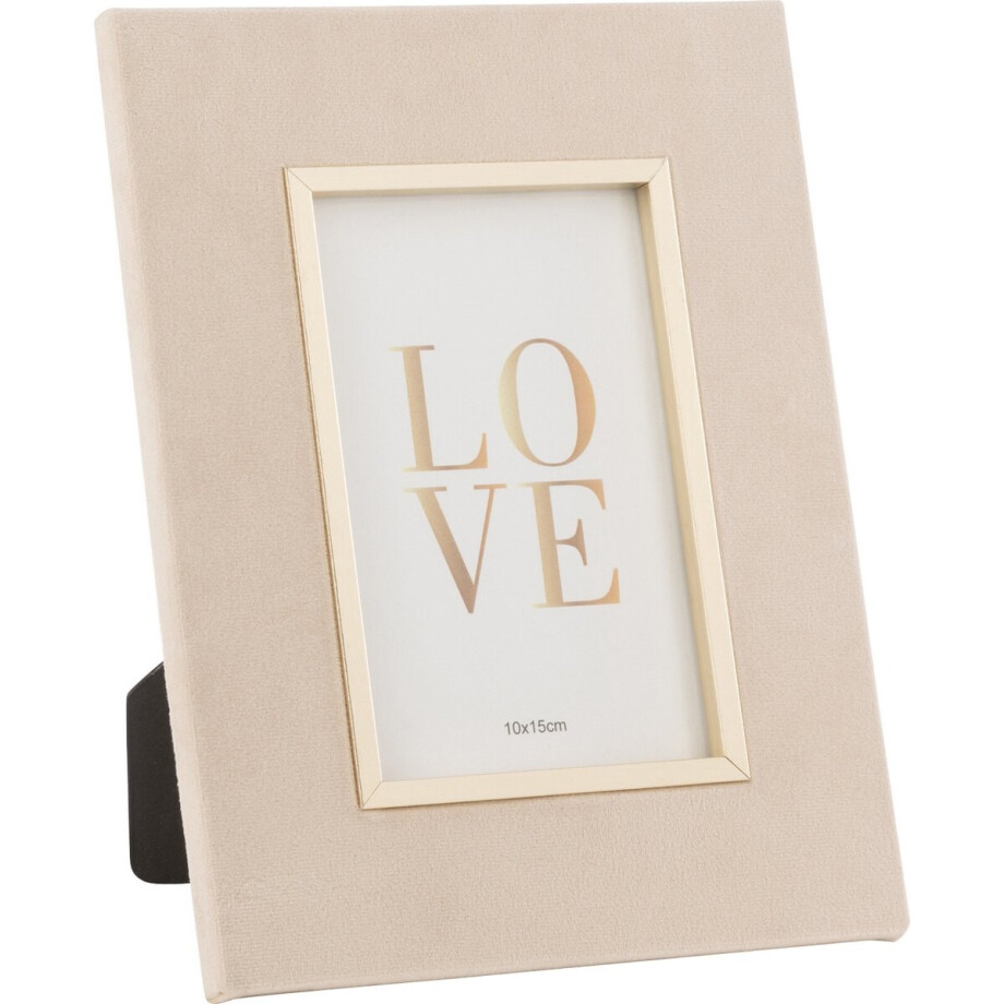 J-Line fotolijst Dita - fluweel - beige - small J-Line fotolijst Dita - fluweel - beige - small afbeelding 1